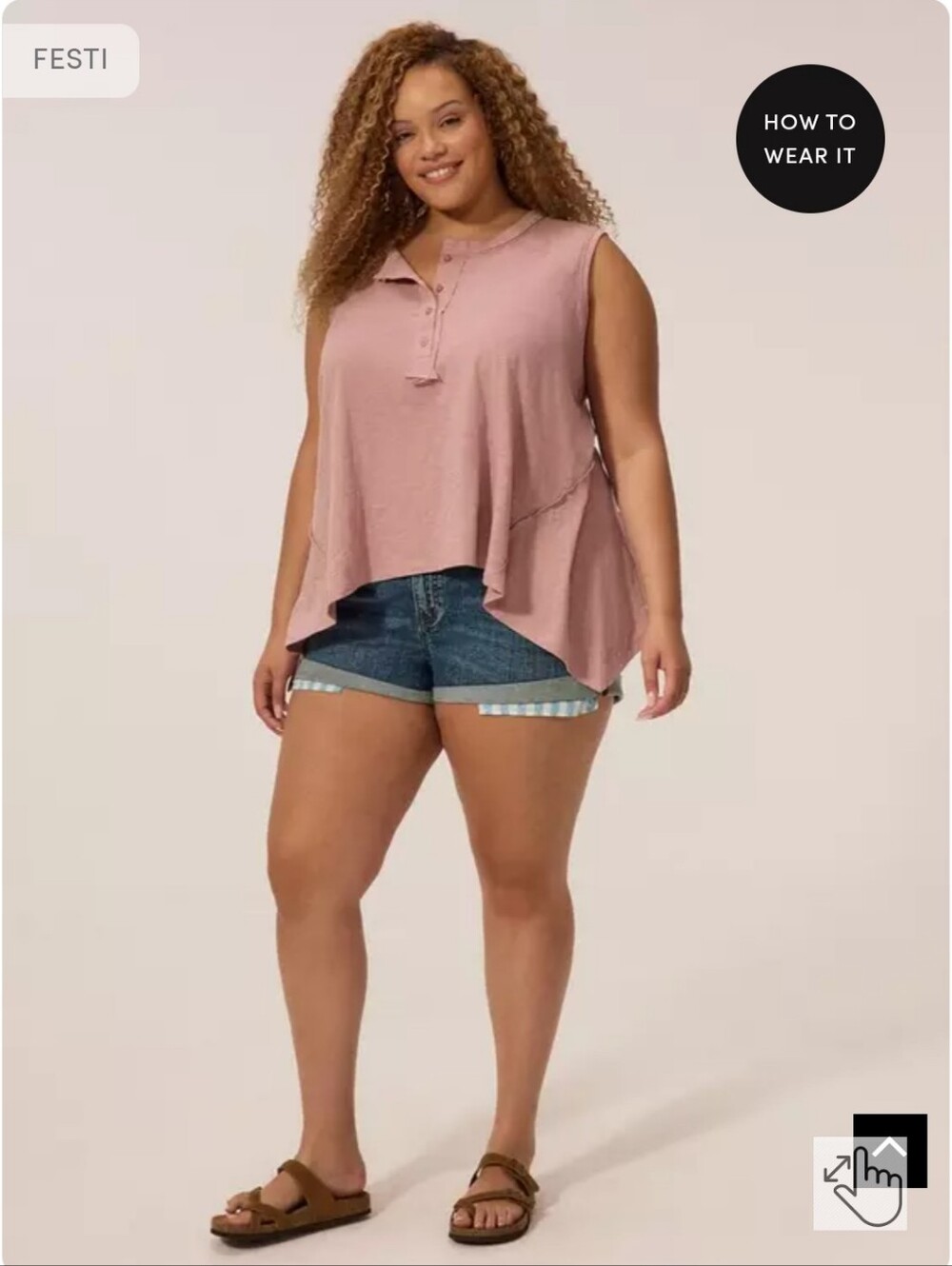 NWOT Festi Sharkbite Henley Tank Size 2 Torrid